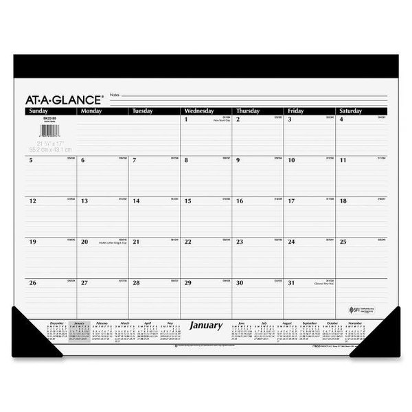 At-A-Glance At A Glance AAGSK2200 22 x 17 in. Monthly Desk Pad Calendar; 12Month AAGSK2200